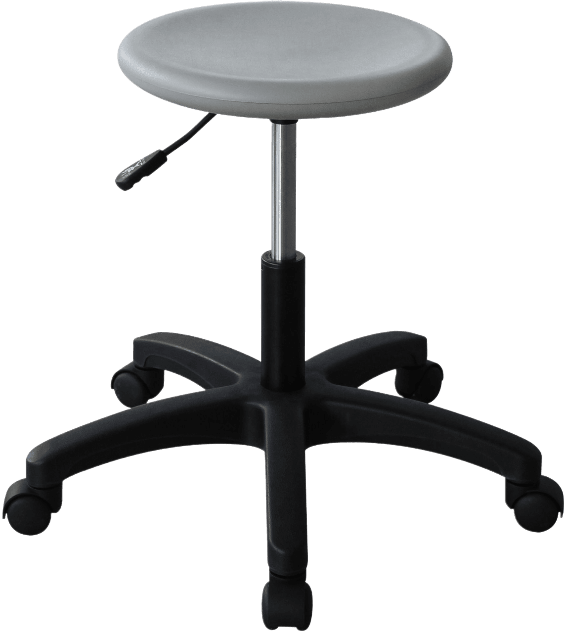 Табурет полиуретановый лабораторный Т10 с круглым сиденьем серого цвета